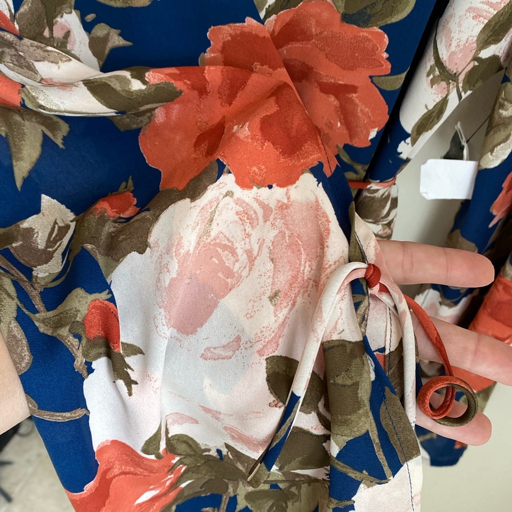 Lulu’s Wrapped Up in Roses Navy Floral Print Dress - Picture 10 of 13